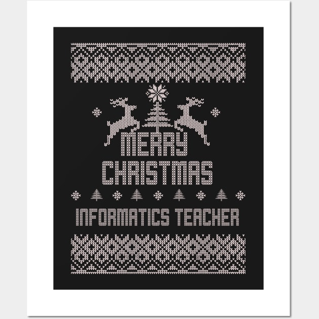 Merry Christmas INFORMATICS TEACHER Wall Art by ramiroxavier